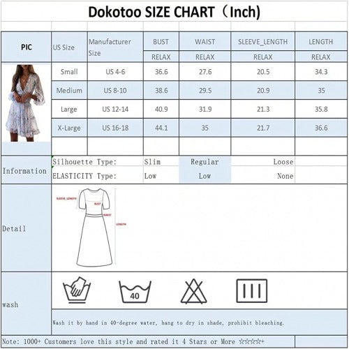 Dokotoo - Vestido corto de verano para mujer